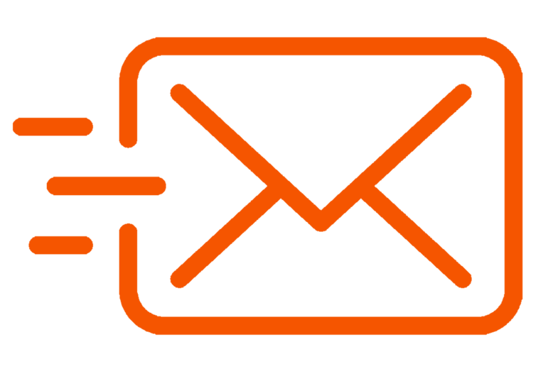 Orangefarbenes E-Mail-Icon