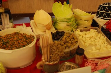 Traditional food at the Kurdish culture stand