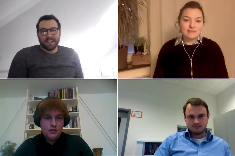 A screenshot from a video conference of the Doctoral Students' Representatives