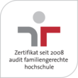 Logo: Zertifikat seit 2008 Audit familiengerechte Hochschule