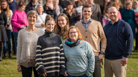 Group photo of the 6 members of the TalentScouting team at Dortmund University of Applied Sciences and Arts