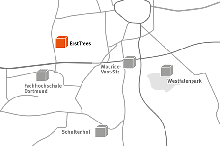 Graphics of the locations of the anniversary WürFHel and the 50 trees planted.