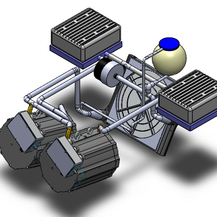 A graphic screenshot of the cooling model.