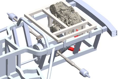 Screenshot of the combustion engine assembly