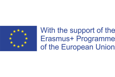 Logo des Erasmus+-Programms mit dem Text: With the support of the Erasmus+ Programme of the European Union__Logo of the Erasmus + programme with the text: With the support of the Erasmus+ Programme of the European Union