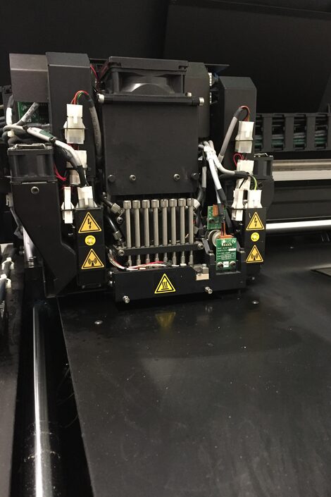 Foto eines Druckkopfs im CFD-Labor des Fachbereichs Maschinenbau.