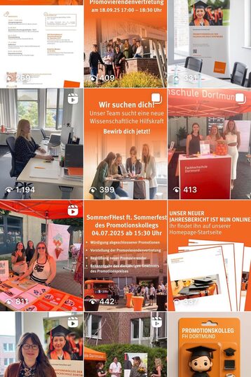 Screenshot der Instagram Beiträge