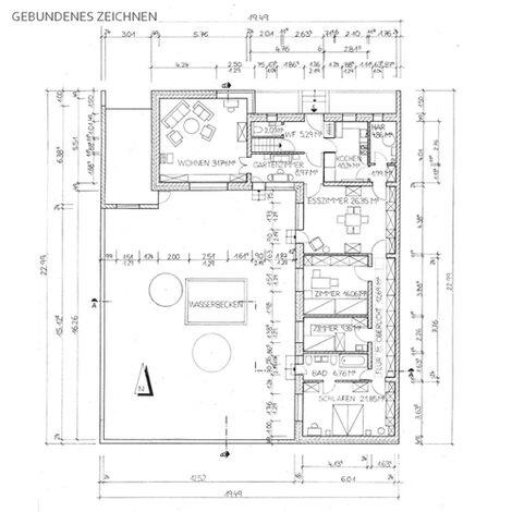 Construction drawing of a floor