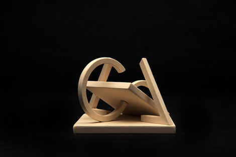 Model of an object made of wood-like material