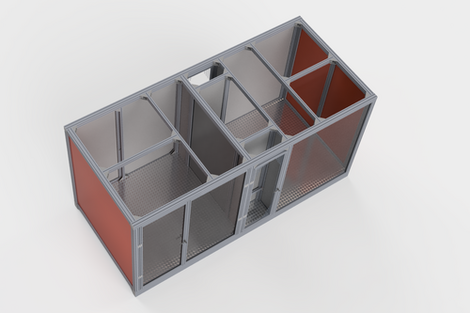 The rendering of the eTrail-Ing trailer shows the technical structure.