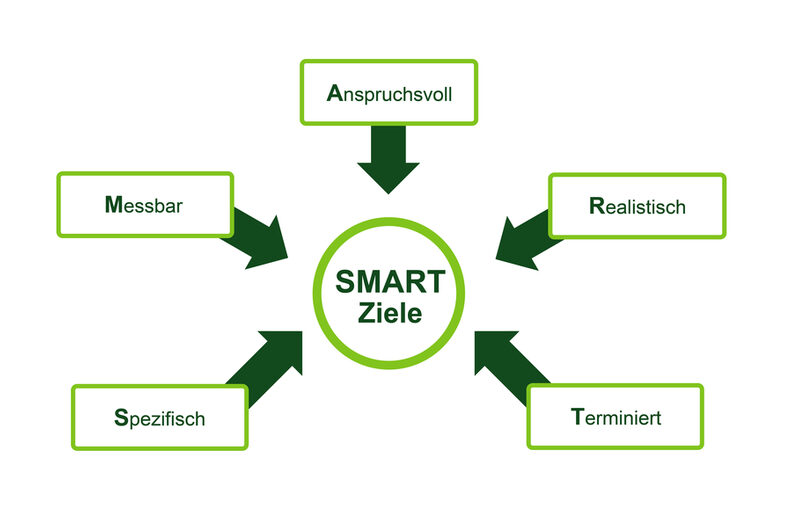 The work objectives "Specific, Measurable, Ambitious, Realistic, Timed" (SMART)