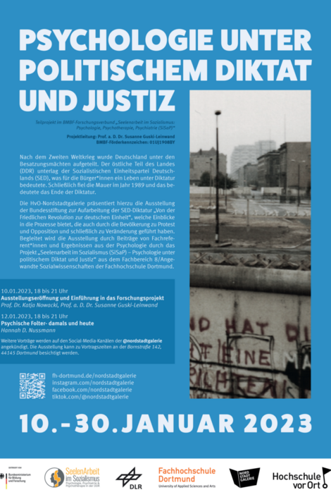 A poster for the exhibition "Psychology under Political Dictatorship and Justice"