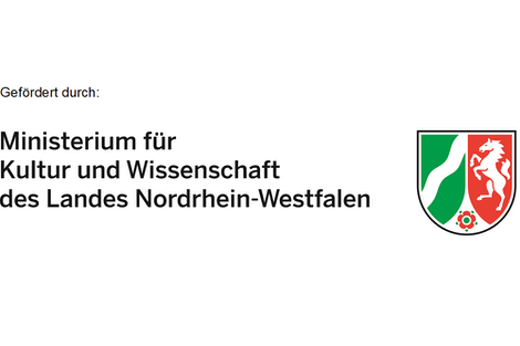 Logo: Gefördert durch Ministerium für Kultur und Wissenschaft in Nordrhein-Westfalen