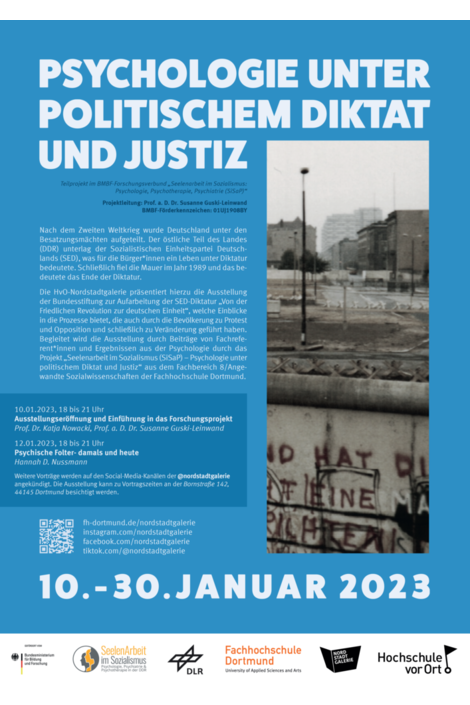 A poster for the exhibition "Psychology under Political Dictatorship and Justice"