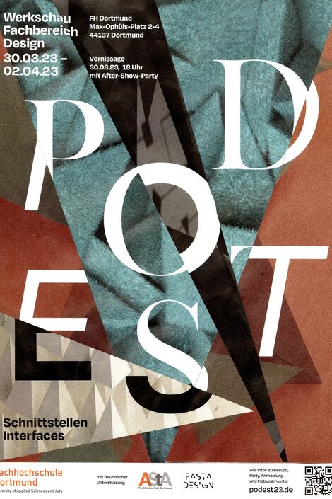 Plakat für die Ausstellung "Podest"