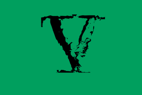 Stilisiertes V als Logo für die Ausstellung Emerging Artists 2023