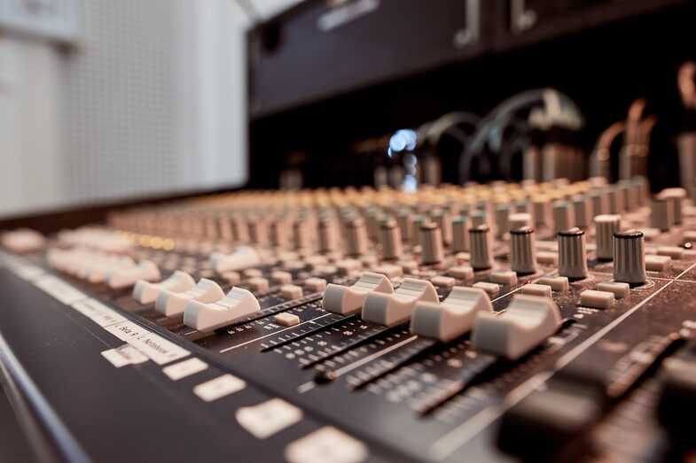 Photo of the sound desk.