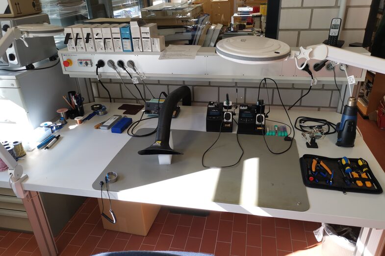 Photo of a soldering station.